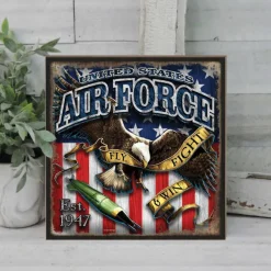 USAF Fighting Eagle 10 x 10 inch Wall Sign