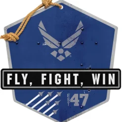 USAF Fly Fight Win 47 Badge 20 x 20 inch Sign