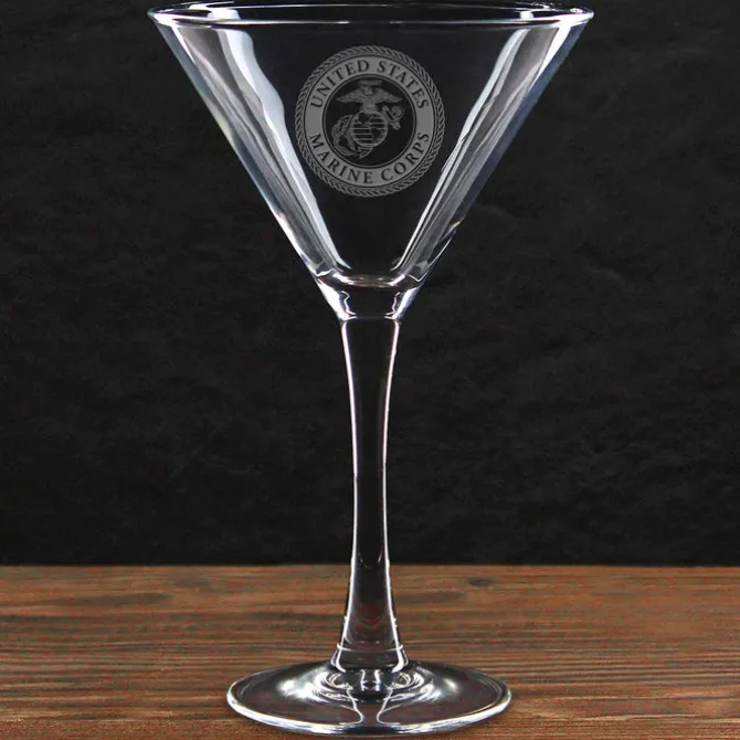 USMC 'Build Your Glass' 10 oz. Martini Glass