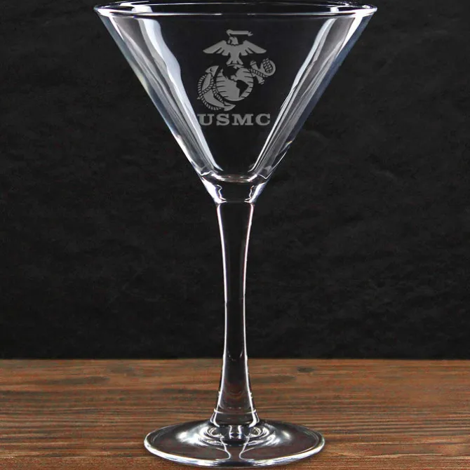 USMC 'Build Your Glass' 10 oz. Martini Glass