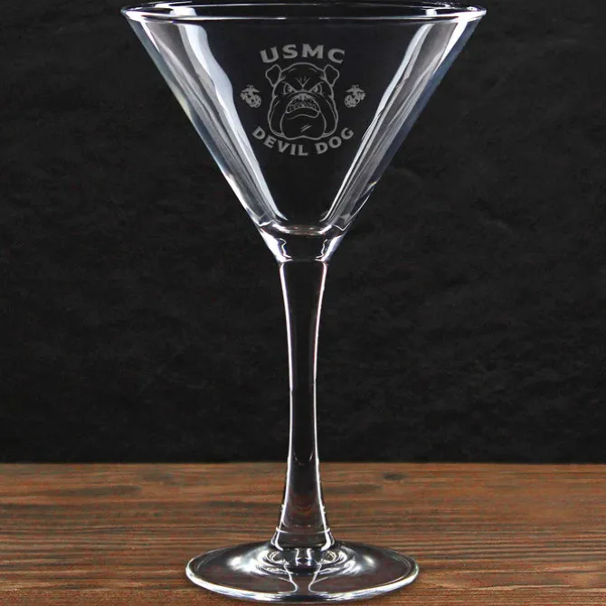 USMC 'Build Your Glass' 10 oz. Martini Glass