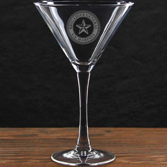 USMC 'Build Your Glass' 10 oz. Martini Glass