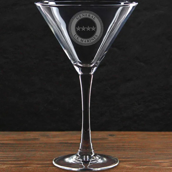 USMC 'Build Your Glass' 10 oz. Martini Glass