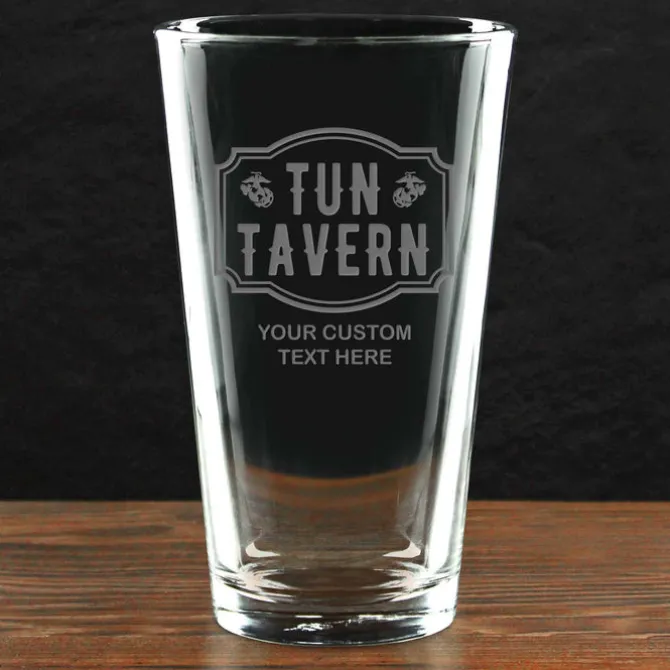 USMC 'Build Your Glass' Personalized 16 oz. Pint Glass