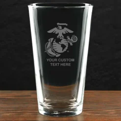 USMC 'Build Your Glass' Personalized 16 oz. Pint Glass