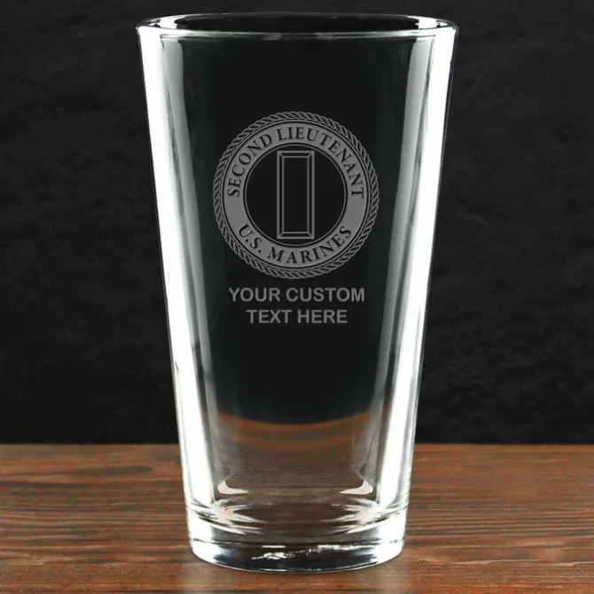 USMC 'Build Your Glass' Personalized 16 oz. Pint Glass