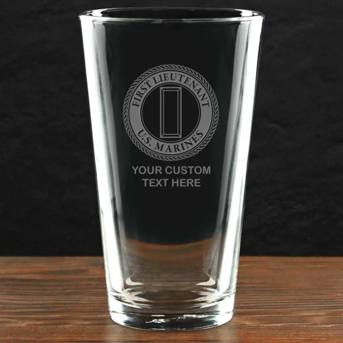 USMC 'Build Your Glass' Personalized 16 oz. Pint Glass