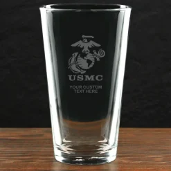 USMC 'Build Your Glass' Personalized 16 oz. Pint Glass