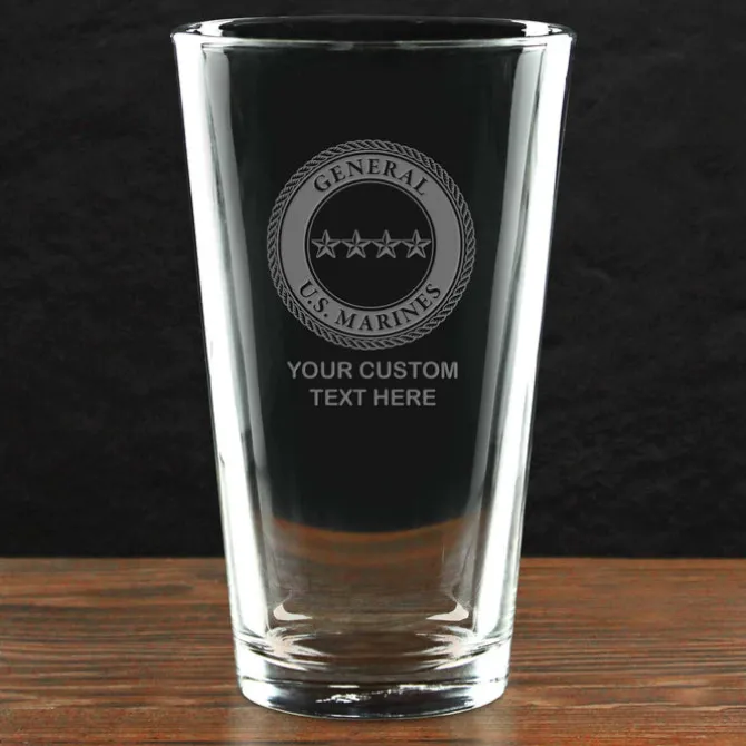 USMC 'Build Your Glass' Personalized 16 oz. Pint Glass