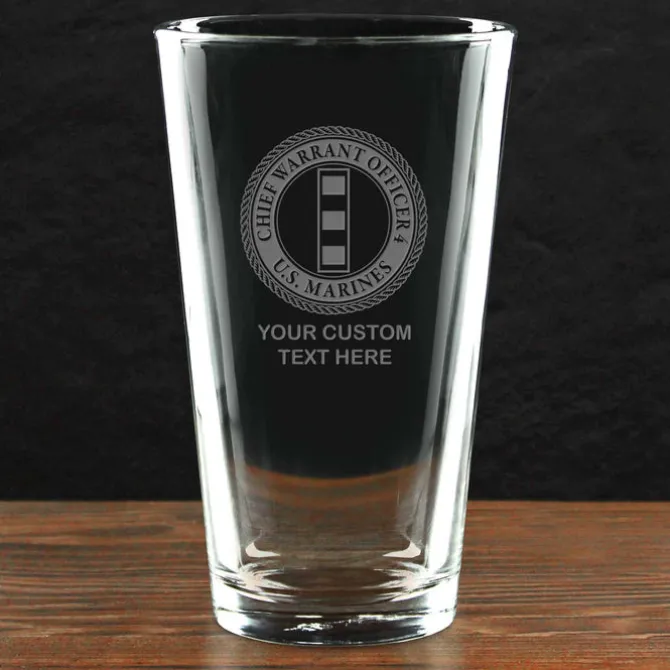 USMC 'Build Your Glass' Personalized 16 oz. Pint Glass