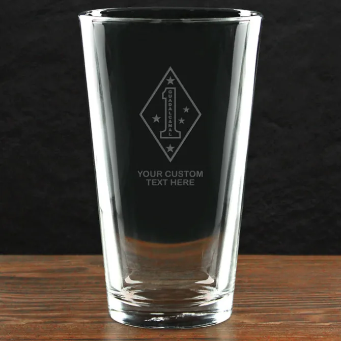 USMC 'Build Your Glass' Personalized 16 oz. Pint Glass