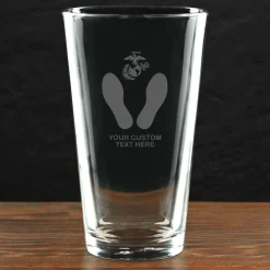 USMC 'Build Your Glass' Personalized 16 oz. Pint Glass