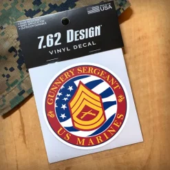 USMC E-7 Gunnery Sergeant 3.5" Decal by 7.62 Design