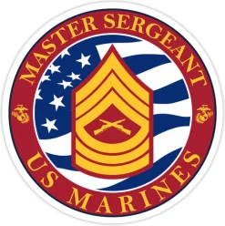 USMC E-8 Master Sergeant 3.5" Decal by 7.62 Design