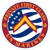 USMC E-2 Private First Class 3.5" Decal by 7.62 Design