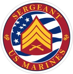 USMC E-5 Sergeant 3.5" Decal by 7.62 Design