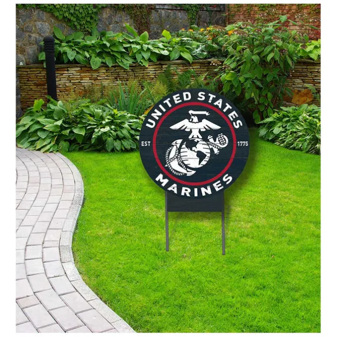 USMC Eagle Globe & Anchor 20 x 20 inch Lawn Sign