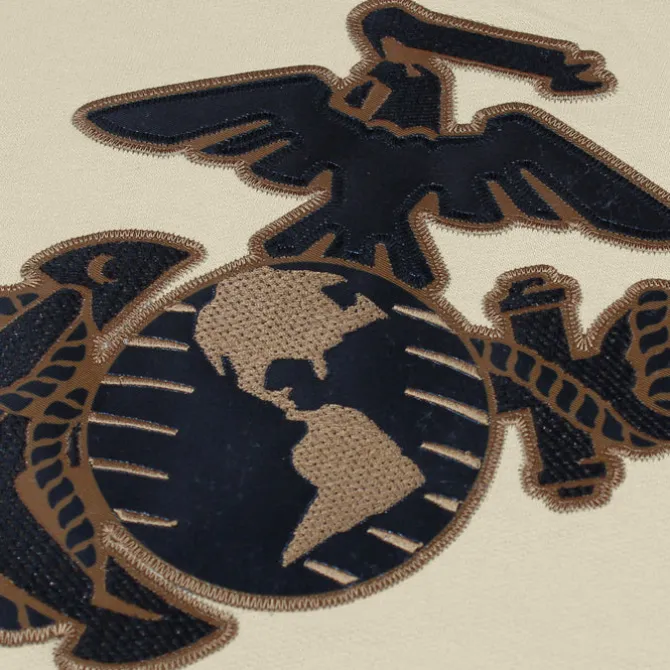USMC EGA Applique Sand Unisex Hoodie