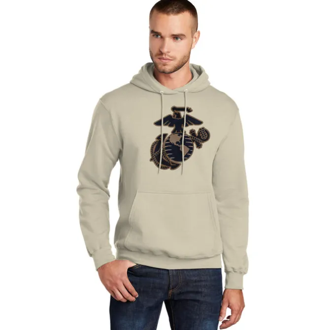 USMC EGA Applique Sand Unisex Hoodie