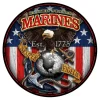 USMC Fighting Eagle 12 inch Round Sign