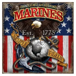 USMC Fighting Eagle 10 x 10 inch Wall Sign