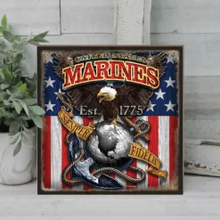 USMC Fighting Eagle 10 x 10 inch Wall Sign