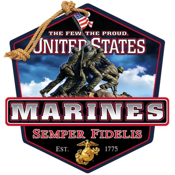 USMC Iwo Jima 20 x 20 inch Sign