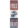 USMC Land of the Free 10 x 35 inch Sign