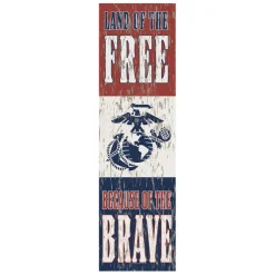 USMC Land of the Free 10 x 35 inch Sign