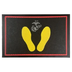 USMC MCRD Footprints 18.75" x 29.25" Rubber Floor Mat