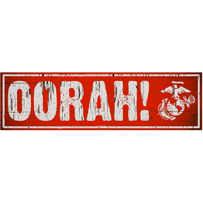 USMC OORAH! 10 x 35 inch Sign