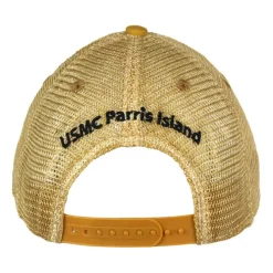 USMC Parris Island 2nd Training Battalion Trucker Cap Vintage Gold