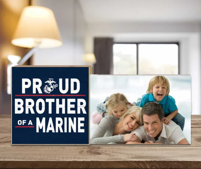 USMC Proud Brother Floating Picture Frame