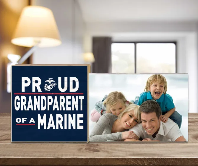 USMC Proud Grandparent Floating Picture Frame