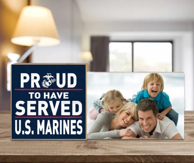 USMC Proud To Have Served Floating Picture Frame