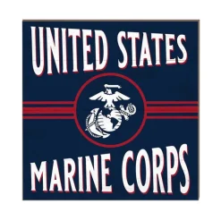 USMC Retro 10 x 10 inch Wood Sign - Made In The USA