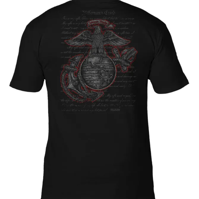 USMC 'Rifleman's Creed' 7.62 Design Battlespace Men's T-Shirt Black