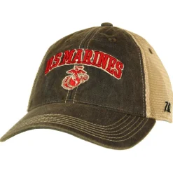 USMC Stretch Fit Trucker Cap Vintage Black