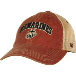 USMC Stretch Fit Trucker Cap Vintage Red
