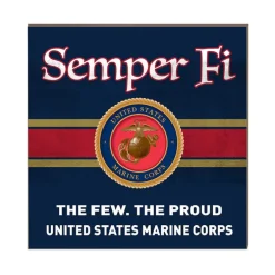 USMC The Few The Proud 10 x 10 inch Wood Sign - Made In The USA