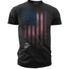 USMC T-Shirt - Veteran Flag Men's Marine T-Shirt