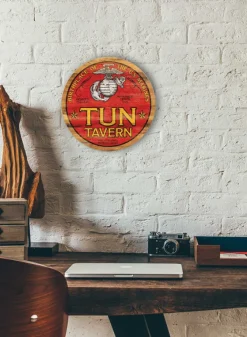USMC Tun Tavern Color 20 inch Round Sign