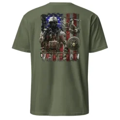 USMC- Veteran Flag - T-Shirt