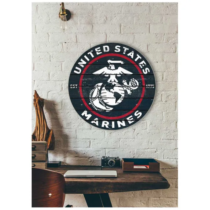 USMC Weathered EGA 20 x 20 inch Wood Sign - Made In The USA