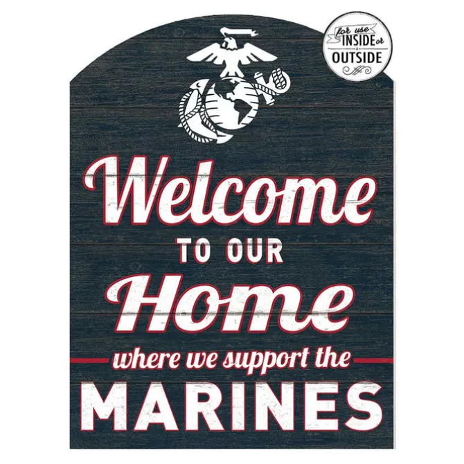 USMC Welcome 16 x 22 inch Indoor Outdoor Sign