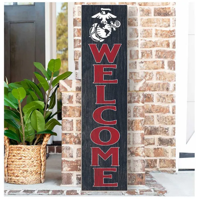 USMC Welcome 11 x 46 inch Indoor Outdoor Sign