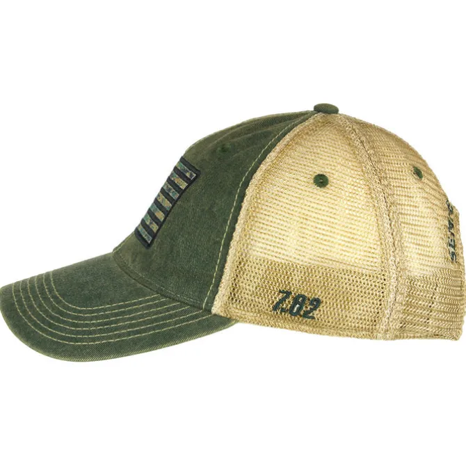 USMC Woodland MARPAT Flag Vintage Trucker Hat