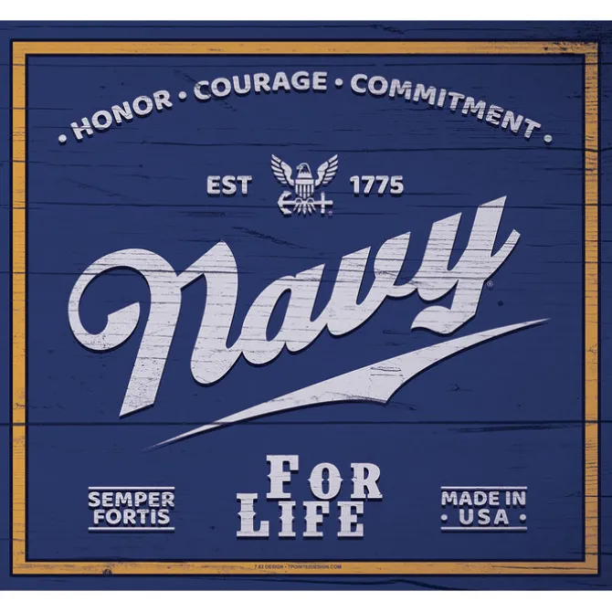USN For Life 12 x 13 inch Wall Sign