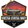 USN Sea Power Badge 20 x 20 inch Sign