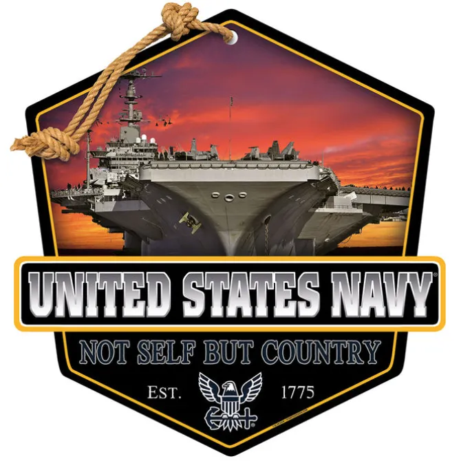 USN Sea Power Badge 20 x 20 inch Sign